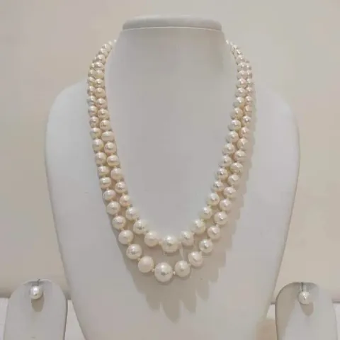 Fancy White Glass Pearl Jewellery Sets for Women