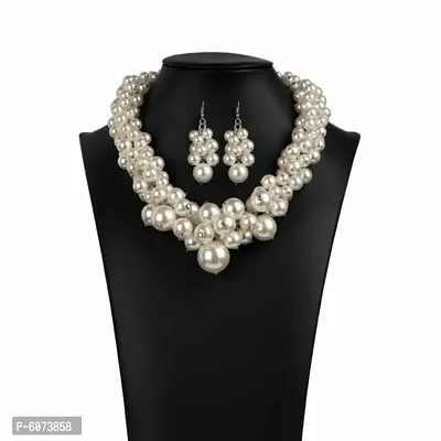 Fancy glass pearl Jewellery set