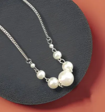 Western Party Wear Pearl Necklace For Women Girls