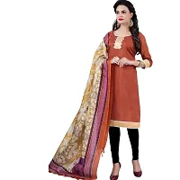 Giana Orange Brown and Black Bhagalpuri Chudidar Suit-thumb1