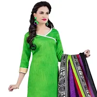 Giana LightGreen and Purple Bhagalpuri Chudidar Suit-thumb2