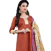 Giana Orange Brown and Black Bhagalpuri Chudidar Suit-thumb2