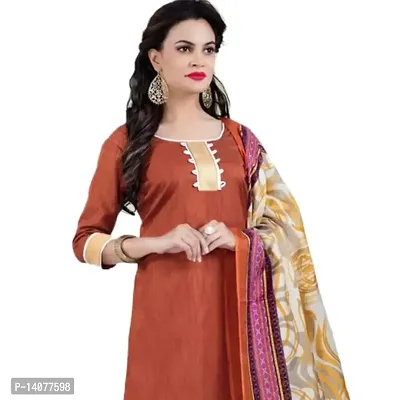 Giana Orange Brown and Black Bhagalpuri Chudidar Suit-thumb3