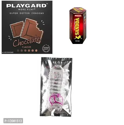 Chocolate  Flavour condom  + 15 ml Sandda oil + Ceysta Condom