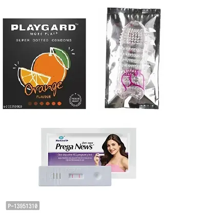 Orange Flavour Condom + Crystal condom + Prega News