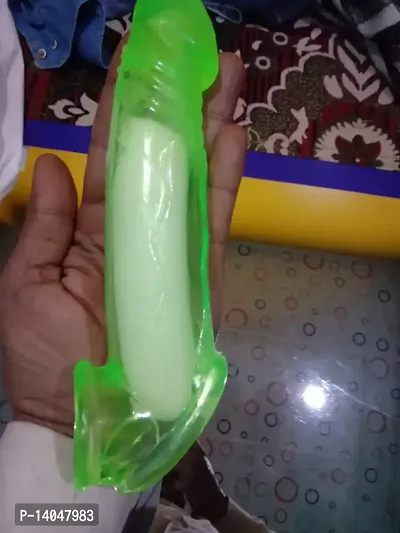 9 Inch GREEN Dragon extra large and extra pleasure condom-thumb0