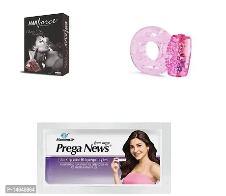 CHOCOLATE FLAVOUR CONDOM + VIBRATING RING + PREGA NEWS