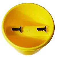 Premium Plastic Railing Pots/Hanging Pots-Set of 3-Yellow-thumb2