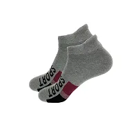 Go Hooked Men's Cotton Solid Ankle Socks, Free Size, Pack of 4 (Multicoloured) 1 Pc Socks Organizer Free-thumb2