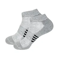 Go Hooked Men's Cotton Solid Ankle Socks, Free Size-Pack of 4 (Multicolored) 1 Pc Socks Organizer Free-thumb1