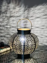 Go Hooked Decorative Metal Table Lamps for Home Decor Stylish Lamps Bedside Table Lamp for Bedroom, Living Room, Romantic Reading Room (Dark Brown, 12 Inch)-thumb1