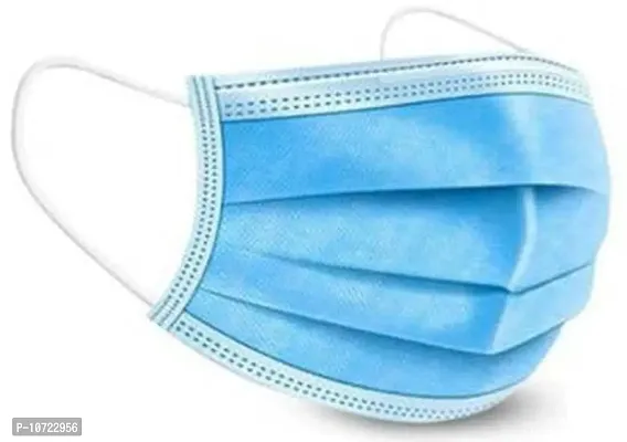 Go Hooked Non-Woven Fabric Disposable Surgical Mask, Anti-pollution Face Mask (Blue, Without Valve, Pack of 50) for Unisex-thumb4