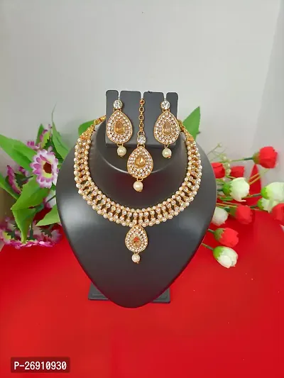 Stylish  Jewellery Set With Mangtika For Women-thumb2
