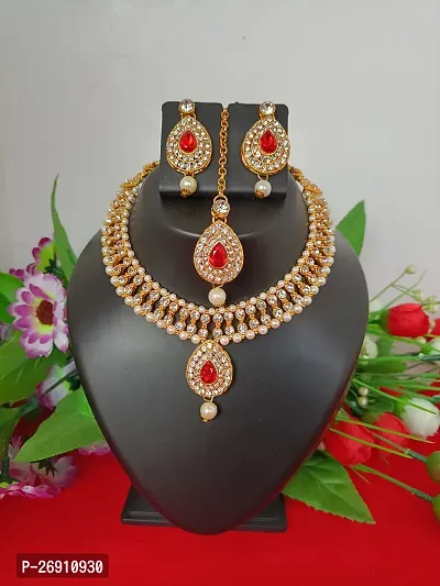 Stylish  Jewellery Set With Mangtika For Women-thumb3