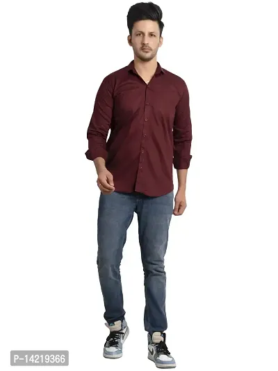 BRAVESTONE Men's Shirt Full-Sleeves Slim Fit Casual Comfortable and Stylish for Men-thumb4