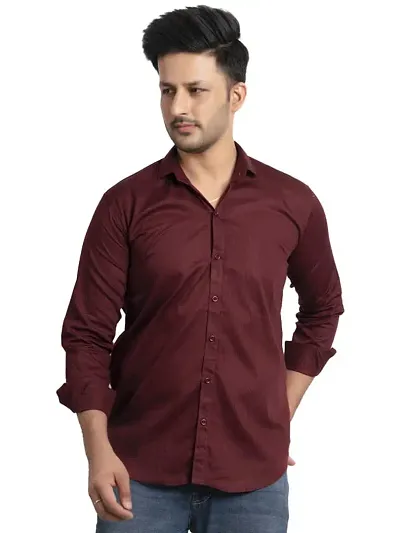 BRAVESTONE Men's Shirt Full-Sleeves Slim Fit Casual Comfortable and Stylish for Men