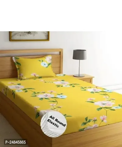 Classic Cotton Blend Single Bedsheet with Pillow Cover