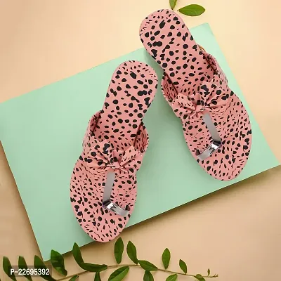 Spoiltbrat Presents  Peach Dot Printed Flat Sandal   For Women's  Easy To Wear Whole Day And Give Relax To Your Feet .-thumb0