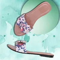 Spoiltbrat Presents Comfortable  Light Weight ,  Peach Printed Knot Flat Sandal  For Women And Girls .-thumb4