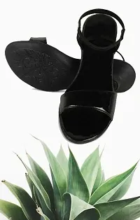 Spoiltbrat Presents Light Weight  Black Flat Sandal  For Women's . Comfortable To Wear Whole Day .-thumb4