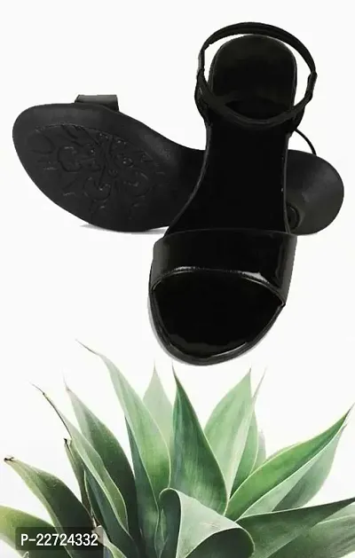 Spoiltbrat Presents Light Weight  Black Flat Sandal  For Women's . Comfortable To Wear Whole Day .-thumb5