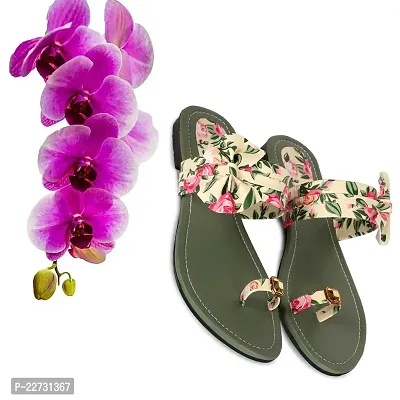 Spoiltbrat Presents  Green Tie Flat Sandal  For Women's . Comfortable To Wear Whole Day .-thumb3