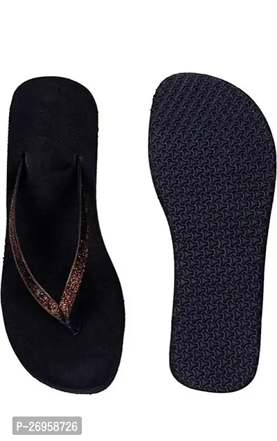 Women Slippers Daily use Home Soft Stylish Fashion Indoor and outdoor Black PACK OF 2-thumb0