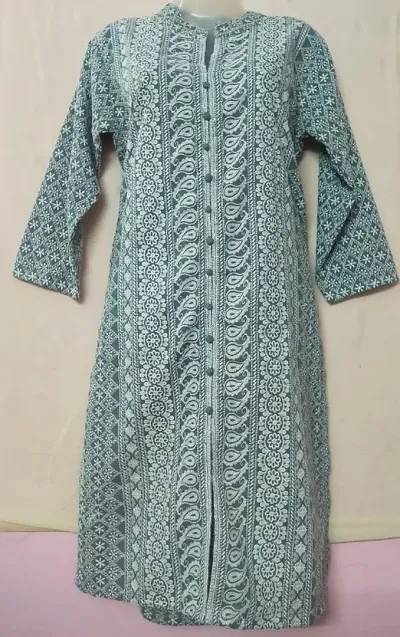 Beautiful Cotton Thread Work Kurti For Women