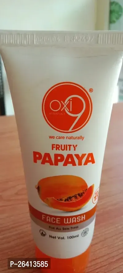 Oxi9 Fruity Papaya Face Wash - 100ml | Paraben  Sulphate Free-thumb0