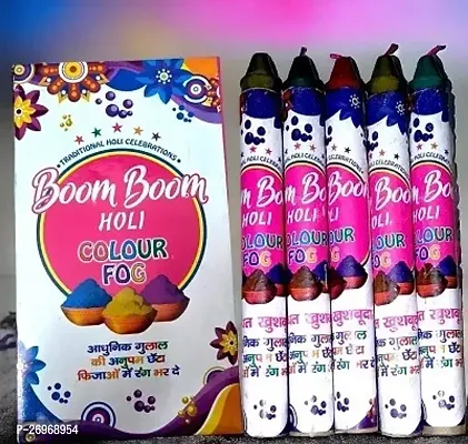 Boom Boom Holi Colour Smoke fog party items Party color pack of 5