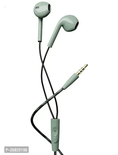 Stylish Headphones Grey In-Ear Wired - 3.5 Mm Single Pin