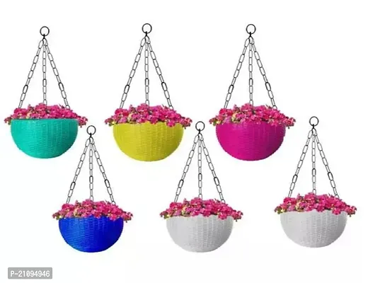 Designer Multicoloured Plastic Wall Hanging Pack Of 6