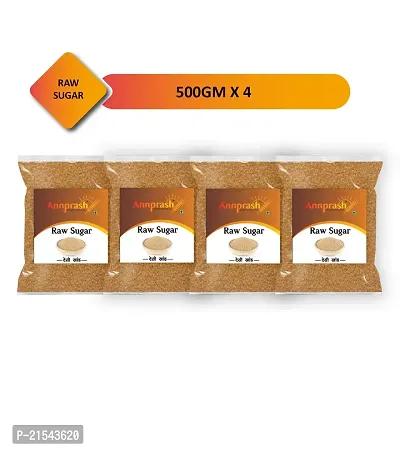 Annprash Premium Quality Desi Khand  2000 gm (500gm x 4 Pack) Raw Sugar