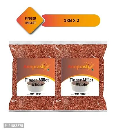 Annprash Premium Quality Ragi  Sabut 2 kg (1kg x2 Pack) (Finger Millet Whole)