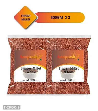 Annprash Premium Quality Ragi  Sabut 1 kg (500gmx2 Pack) Finger Millet Whole