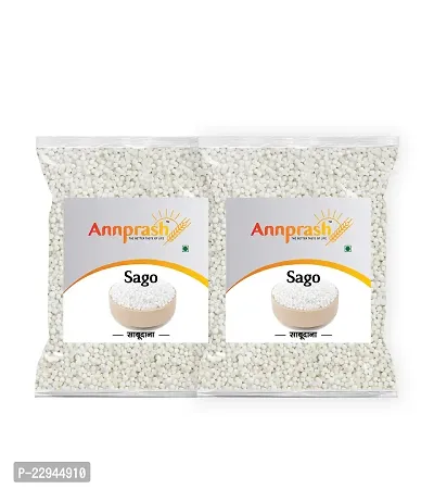 Annprash Premium Quality Sago 1 kg ( 500 gm x 2 Pack ) Sabudana