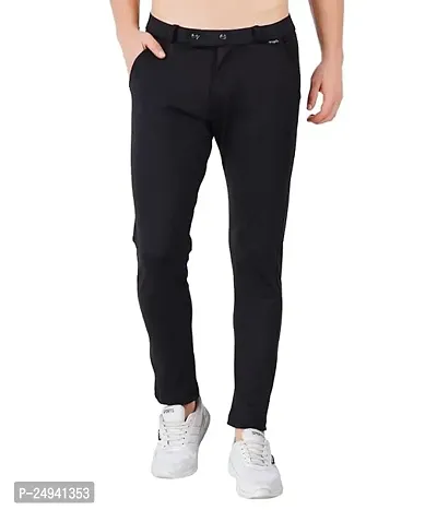 Mens 4 Way Lycra Strechable casual Trousers  Pant / black color /-thumb0