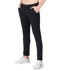 Mens 4 Way Lycra Strechable casual Trousers  Pant / black color /-thumb1