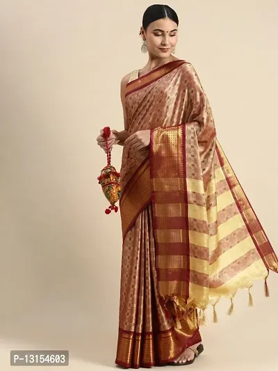 Woven Designer Cotton Silk Jacaaurd Saree-thumb4