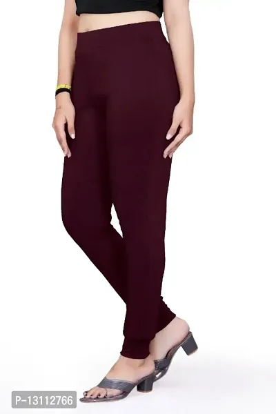 Ankle Length Stretchable Jeggings for Girls Women(Maroon)-thumb0