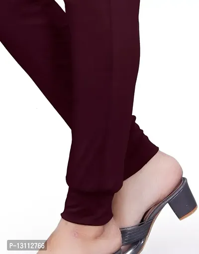 Ankle Length Stretchable Jeggings for Girls Women(Maroon)-thumb2