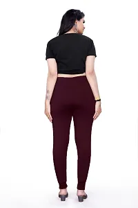 Ankle Length Stretchable Jeggings for Girls Women(Maroon)-thumb3