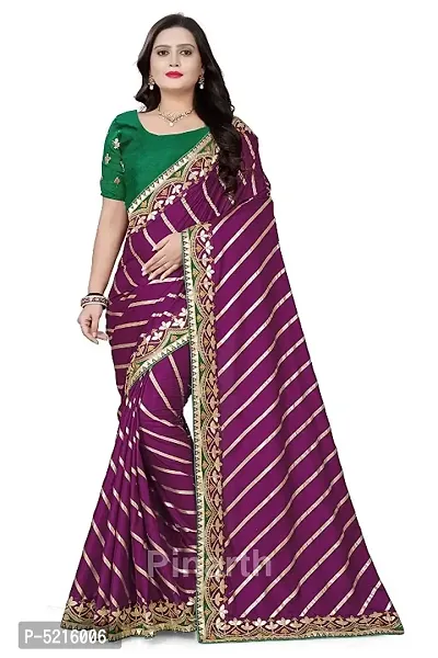 Beautiful Silk Blend Saree with Blouse piece-thumb0