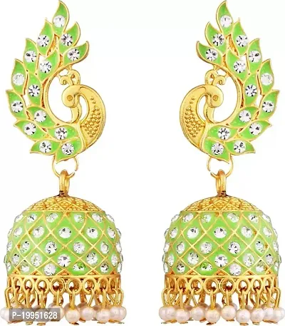 Siya Creation  Brass  Jhumkas Earrings For Women-thumb0