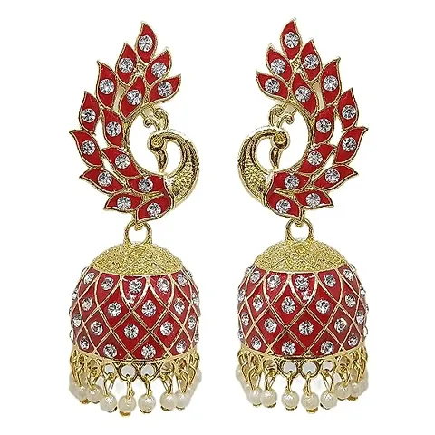 Siya Creation Brass Jhumkas Earrings For Women