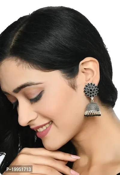 Siya Creation  Brass  Jhumkas Earrings For Women-thumb0