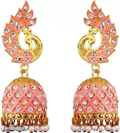 Siya Creation  Brass  Jhumkas Earrings For Women-thumb0