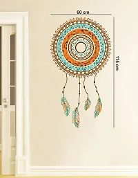 Ghar Kraft Set of 2 Wall Sticker Hand Drawn Dreamcatcher and Lord Krishna Playing with Cow Wall Sticker-thumb3