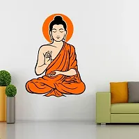 GHAR KRAFT Yogi Buddha Black Wall Sticker and AnimalsSwitch Board Sticker for Room, Hall, Kitchen (PVC Viny)-thumb3