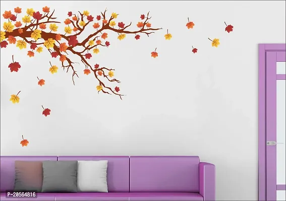 Ghar Kraft autaum Leaf Wall Sticker